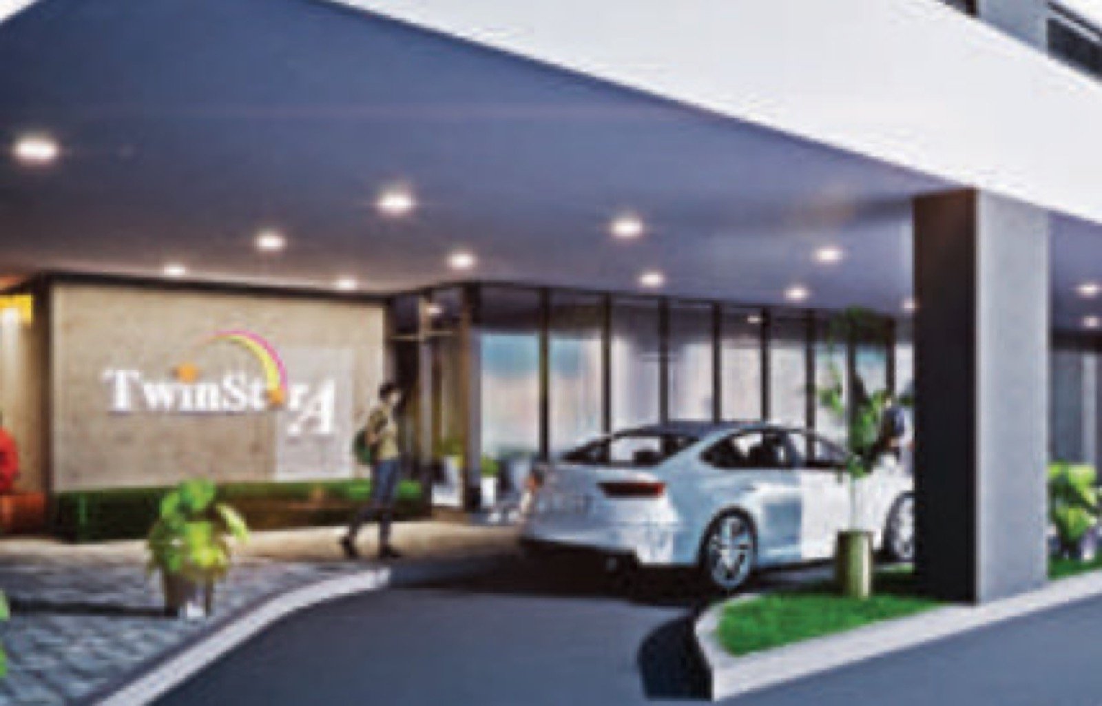 Arrival & Drop-off at Twin Star, artist's impression
